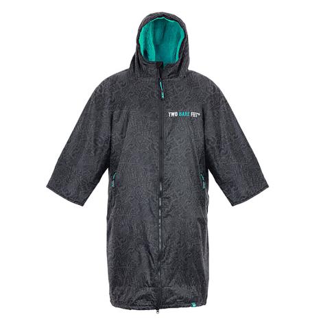 Two Bare Feet Weatherproof Classic Print 3 / 4 Sleeve Changing Robe - Black / Teal £79.99